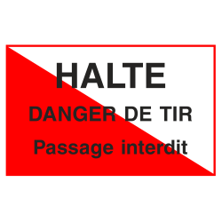 Halte danger de tir